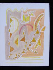 LISTED ARTIST painting ABSTRACT modernist fine art Dr. BENJAMIN Gross YELLOWS for sale  Shipping to Canada