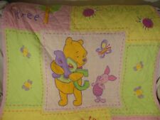 Edredom Disney Winnie the Pooh & Piglet bebê cobertor rosa ABC joaninha tulipa E1 comprar usado  Enviando para Brazil