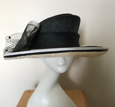 Cream black hat for sale  BRIGHOUSE