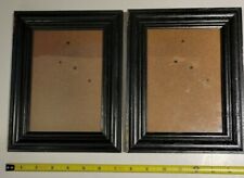 Set of 2 Black Wooden Painted Photo Picture Frames 7" x 9" for sale  Shipping to South Africa