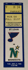 12/6/88 St Louis Blues Minnesota North Stars logotipos antigos bilhete stub casco gol #85 comprar usado  Enviando para Brazil
