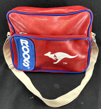 Bolsa satchel carteiro Kangaroos Roos couro vermelho pequena 16" viagem comprar usado  Enviando para Brazil