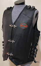 thick leather motorcycle vest for sale  El Sobrante