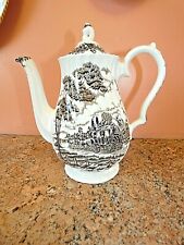 Vintage Myott Staffordshire England Ironstone Brown Royal Mail Coffee Tea Pot for sale  Shipping to South Africa