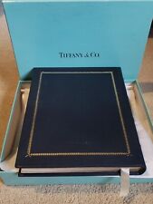 Usado, ¡Extremadamente raro! Organizador de diario de historia familiar de cuero azul de Tiffany & Co segunda mano  Embacar hacia Argentina