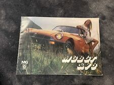 Mgb car brochure for sale  RUSHDEN