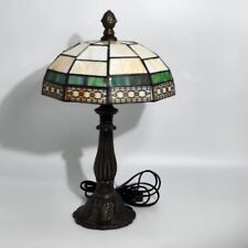 Lámpara de mesa de vidrieras estilo vintage Tiffany base metálica en tono bronce segunda mano  Embacar hacia Argentina