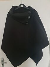 Black fashion poncho for sale  HARWICH