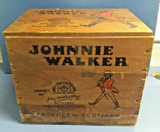 Bela caixa de madeira vintage "JOHNNIE WALKER" RED LABEL com tampa original!! comprar usado  Enviando para Brazil