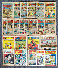  24 x UK Comics 1960s 1970s Beano Dandy Lion TV Comic Dr Who Fireworks New Year for sale  BURGESS HILL