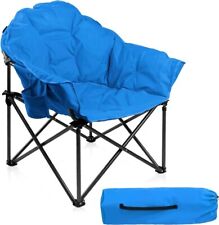 Folding Moon Chair Alpha Camp Blue Portable Folding Camping Chair Garden Chair  for sale  Shipping to South Africa