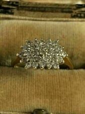 2-karatowy okrągły krój naturalny moissanit damski pierścionek zaręczynowy 14K żółto pozłacany na sprzedaż  Wysyłka do Poland