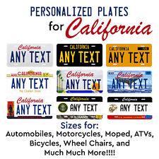 Etiqueta de placa de licença personalizada para bicicleta quadriciclo carro automático Califórnia comprar usado  Enviando para Brazil