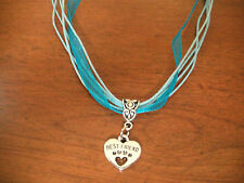 Collier organza turquoise d'occasion  Calais