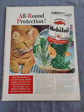 Tigela de proteção completa vintage 1940 revista original anúncio MOBIL óleo gato e peixe comprar usado  Enviando para Brazil
