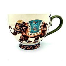 Dutch Wax Lucky Elephant Floral Coffee Tea Cup Coastline Imports Hand Painted for sale  Canada