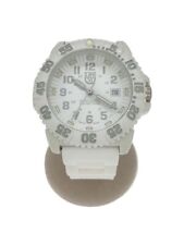 LUMINOX 3050 3950 Quartz Analog Wristwatch Date Display Rubber Belt White Japan for sale  Shipping to South Africa