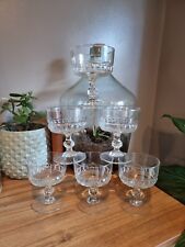 6 x Vintage French Luminarc Embossed Champagne Coupe Glasses - 200ml, used for sale  Shipping to South Africa
