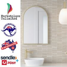 Temple And Webster Arched Stainless Steel Premium Natural Wall Mirror Bathroom, used for sale  Shipping to South Africa