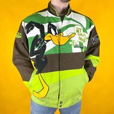 RARE Vintage Looney Tunes Daffy Duck Bomber NASCAR Jacket by Lot29, XXL (JKT500) for sale  Shipping to South Africa
