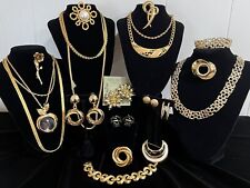 Vintage Jewelry Gold Tone Chunky Mixed Lot of 20 - All Wearable Trifari Monet + for sale  Shipping to South Africa
