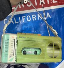 Grabadora de casete de radio Sharp QT-5 (GR) AM/FM años 80 probada verde como nueva, usado segunda mano  Embacar hacia Argentina
