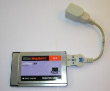 3Com Megahertz 10Mbps PCMCIA Ethernet LAN PC Card 3CCE589EC+10BaseT cabo dongle comprar usado  Enviando para Brazil