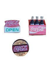 3 Vintage Variety Coca-Coca-Cola Refrigerator Magnets, Preowned for sale  Shipping to South Africa