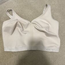 Cacique Bra 38k Lightly Lined No Wire Solid Cream Banded Logo Trim Wireless for sale  Shipping to South Africa