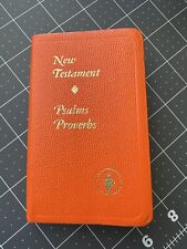 VTG New Testament Psalms & Proverbs Orange Pocket Bible Gideon's Pre-owned 1968 for sale  Shipping to South Africa
