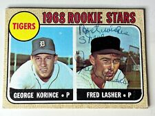 Used, Fred Lasher AUTOGRAPHED 1968 TOPPS ROOKIE George Korince Tigers #447  for sale  Shipping to South Africa