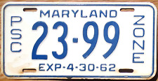 1961 maryland license for sale  Boulder