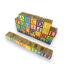 Usado, Alfabeto educativo de madera y bloques de números, juguete preescolar ABC para niños pequeños segunda mano  Embacar hacia Argentina