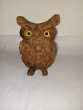 Vtg Cryptomeria Japan Carved Wood Owl MCM 5" for sale  Shipping to South Africa
