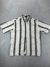 Southpole Shirt Adult 2XL White Awning Striped Button Down Short Sleeve Mens for sale  Shipping to South Africa