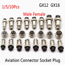 Conector de aviação GX12/16 plugue soquete 2 pinos-10 pinos macho e fêmea + tampa 1/5/10 peças comprar usado  Enviando para Brazil