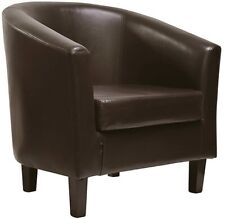 Faux Leather Tub Chair Armchair club Chair Dining Living Room & Cafe 2 Colour for sale  Shipping to South Africa