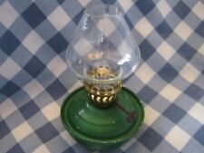 Vintage Green Enamel Kelly Style Nursery Paraffin Oil Lamp for sale  Shipping to South Africa