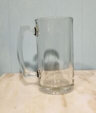 Beer Mug Thumbprint Handle Clear 7" Tall, Heavy 2 lb 7 oz for sale  Shipping to South Africa