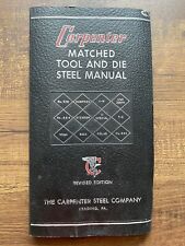 Manual de acero para herramienta y troquel de carpintero emparejado - 1953 - encuadernado en espiral - edición revisada segunda mano  Embacar hacia Argentina