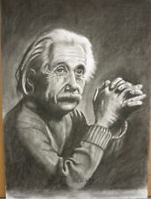 Albert Einstein (charcoal drawing) for sale  TRURO