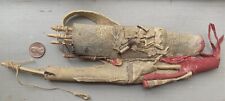 Vintage DOLL SIZE APACHE TYPE HIDE BOW CASE & QUIVER w BOW & ARROWS, c. 1900-20s, used for sale  Shipping to South Africa