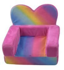 Silla plegable Build A Bear Workshop cama corazón arco iris sofá rosa púrpura segunda mano  Embacar hacia Argentina