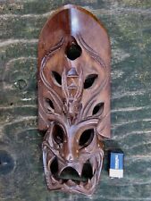Vtg BAKUNAWA Philippines WOOD Dragon MASK Tribal ART Ifugao 12" Carved RARE VG+ for sale  Shipping to South Africa