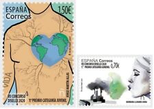 Espanha 2021 espagne DISELLO mapa infantil corpo humano clima 2v sem marca de charneira comprar usado  Enviando para Brazil