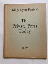 Usado, Juliet Standing - The Private Press Today - Kings Lynn Festival 1967 comprar usado  Enviando para Brazil