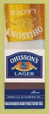 Matchbook Cover - Ohlsson's Lager Beer South Africa SAMPLE for sale  Shipping to South Africa