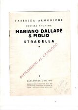 Mariano dallape brochure usato  Italia