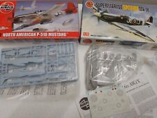 2 AIRFIX  AIRCRAFT:  SUPERMARINE SPITFIRE   & P51 MUSTANG 1/72 for sale  Shipping to South Africa