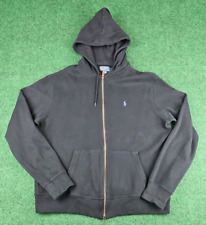 Chaqueta con capucha Polo Ralph Lauren para hombre XL negra con cremallera completa pony azul con capucha de colección segunda mano  Embacar hacia Argentina